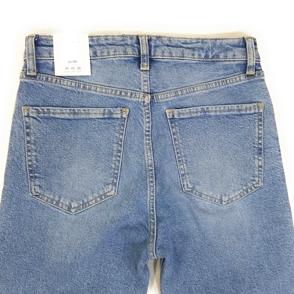 ZARA NWT Slim High Rise Ankle Length Jeans Size 6 - Picture 7 of 8